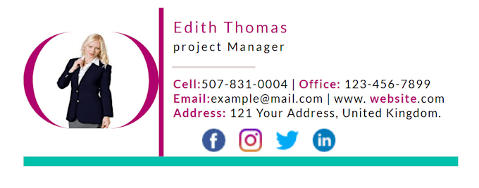 design professional clickable html email signature