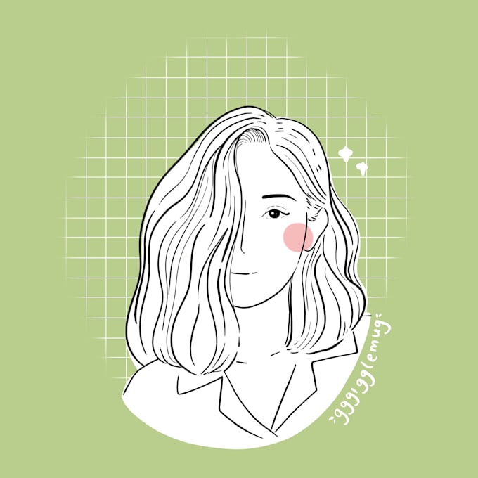 Draw a simple minimalist flat line avatar of your picture by Yolayusuf ...