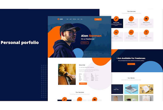 do one page wordpress portfolio