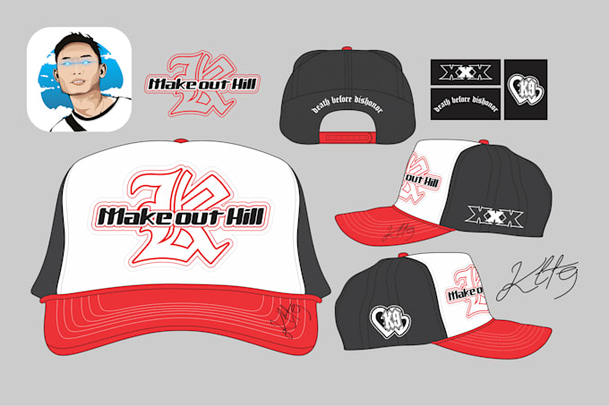 create trucker hat, snapback, dad hat, or beanie design