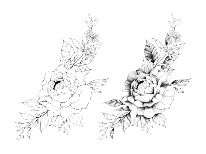 design custom flower tattoo design