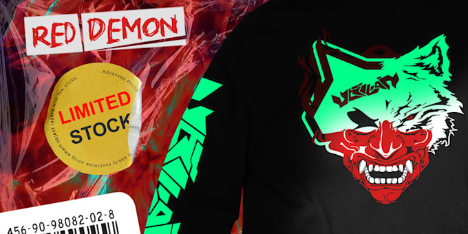 create japanese cyberpunk futuristic design for clothingline