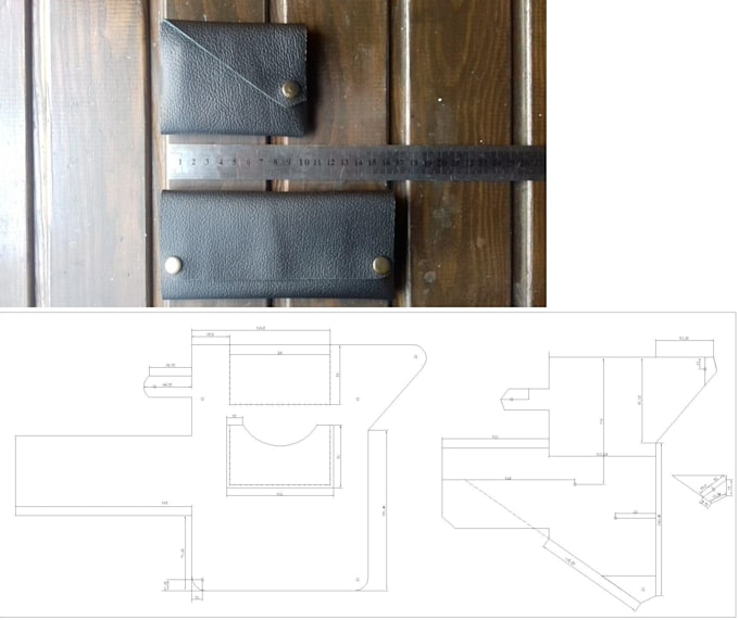make patterns, template for making leather goods