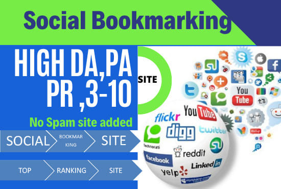 do social bookmarking  to high  da pa sites seo backlinks