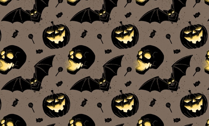 create halloween theme seamless pattern in 1 day