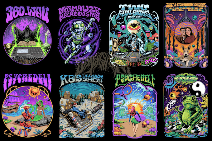 do amazing stoner art, psychedelic, weed unique style