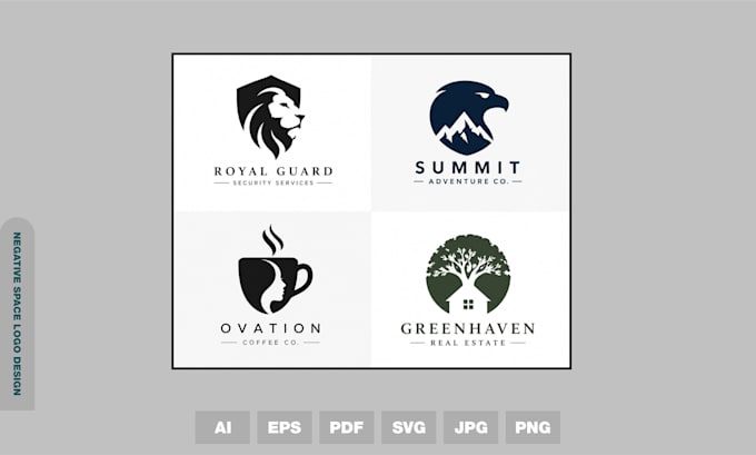create minimalist and negative space logo design