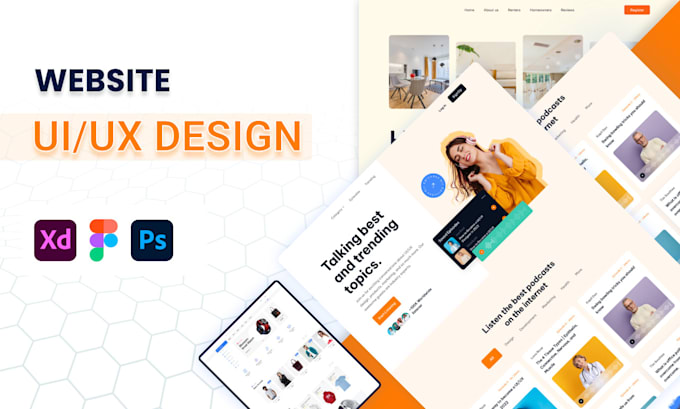 do modern website ui design in figma, xd,psd