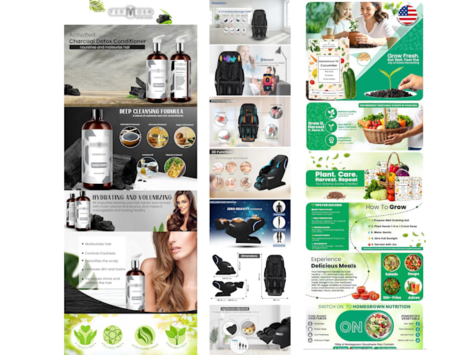 design amazon a plus ebc infographics and listing images