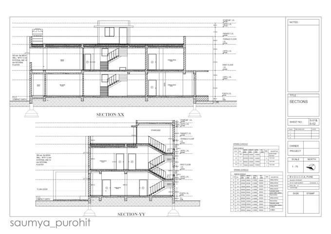 draft 2d architectural drawings of any scale using autocad