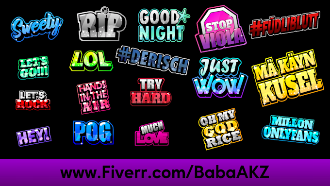 create text emotes for twitch streamer