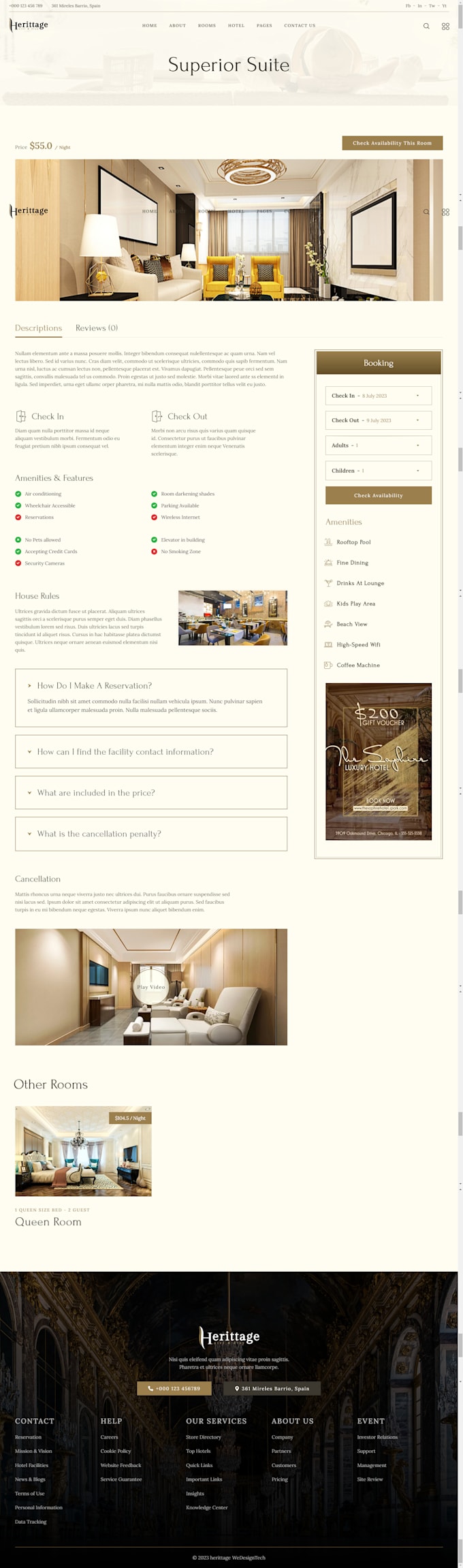 create a hotel booking website and a tourism booking website