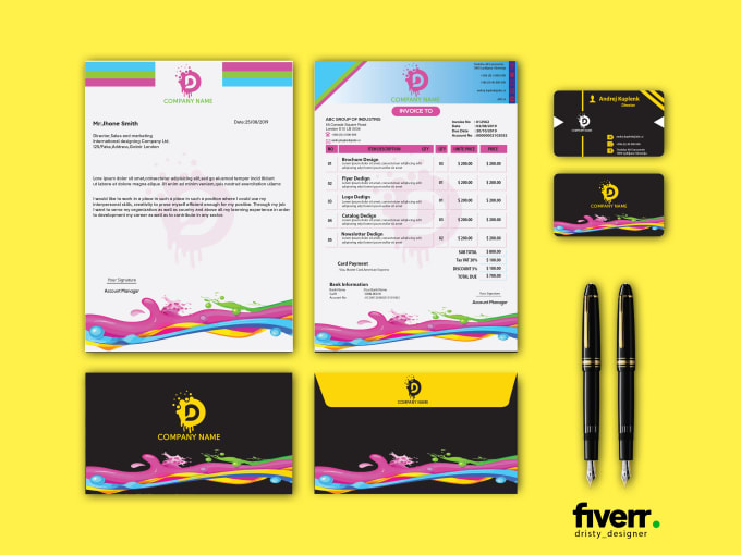 design modern business card, brand identity and stationery