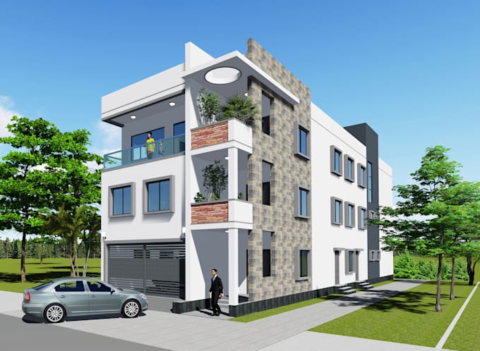 do floor plan , 3d rendering of apartment house and villa