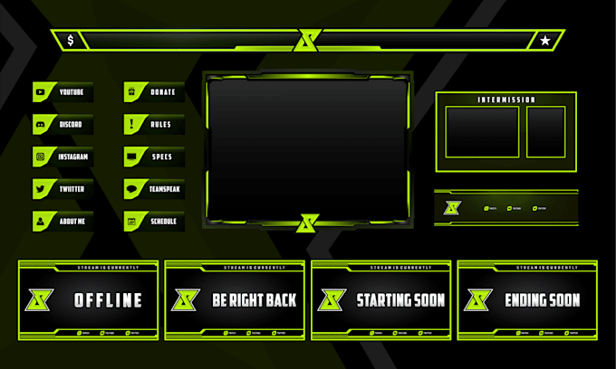 design amazing stream twitch overlay