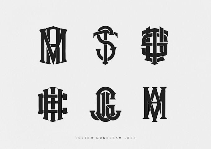 design hand drawn custom professional monogram logo