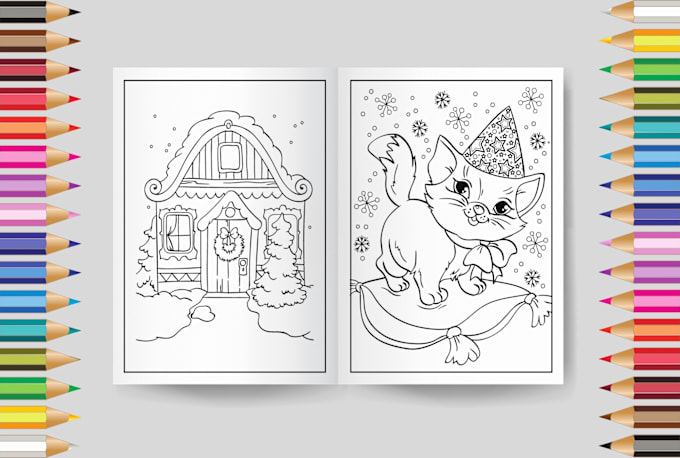 Download Make Kids Coloring Book Interior For Your On Kdp Books By Iaml1mon Fiverr