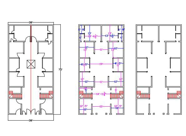 Redraw 2d floor plan and architectural drawing in autocad by ...