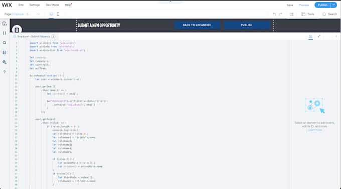 customize your wix site with velo