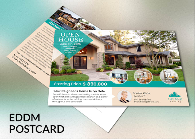 design eddm postcard, direct mail postcard or realtor postcard