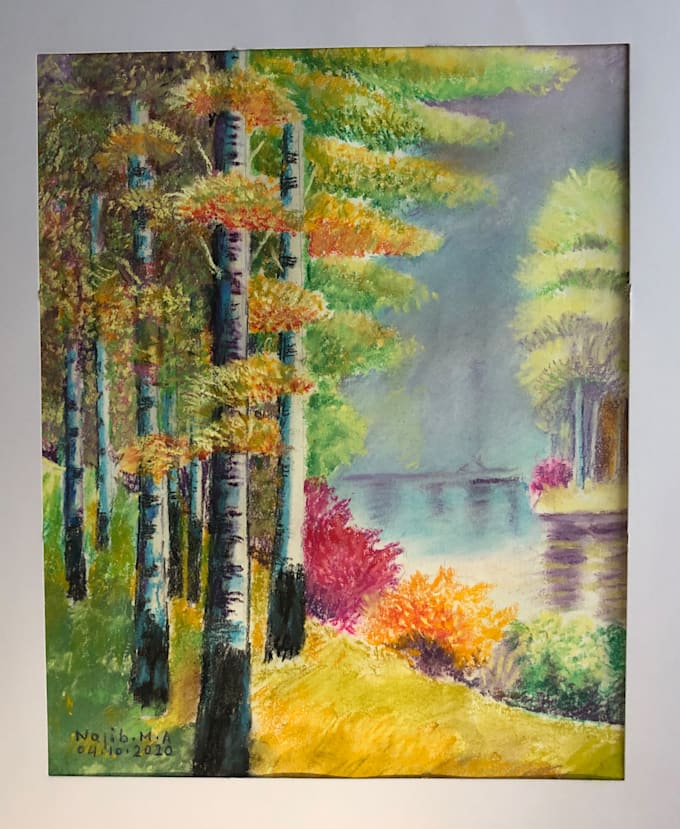 paint landscapes in pastel