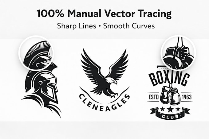 manually vectorize your logo or image, print ready vector