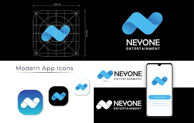 design modern app logo and android ios app icon