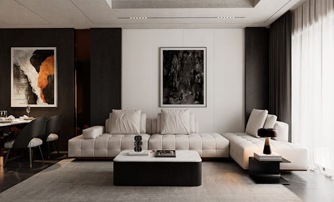 create an interior design and 3d render of your space