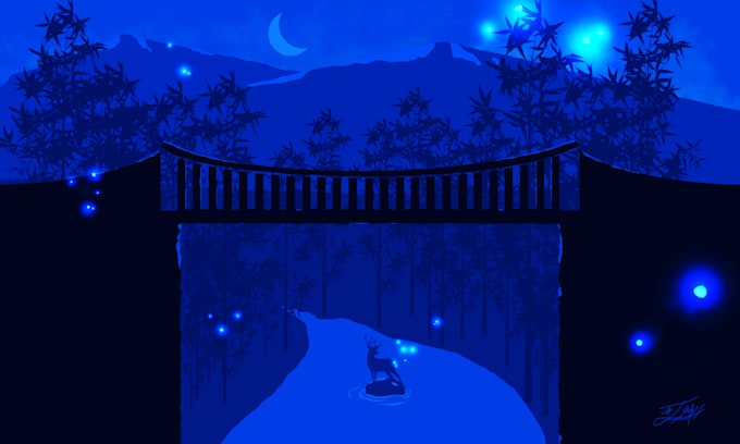 create beautiful 2d flat minimalist 4k wallpaper or game bg