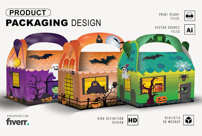 design fun, colorful, and professional kids product packaging and toy boxes