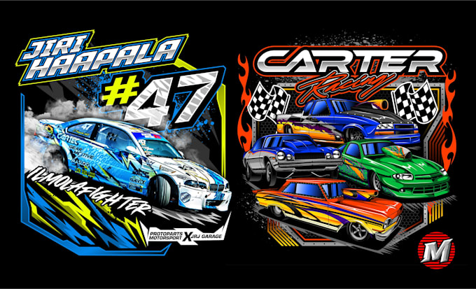 make an automotive tshirt design