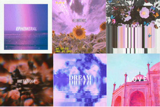 design one word aesthetic album cover
