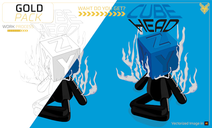 turn your ideas or sketches into vectorized digital art