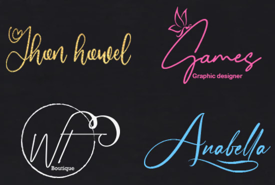 create unique signature logo