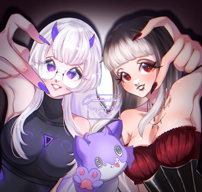 draw cute vtuber anime style character for you