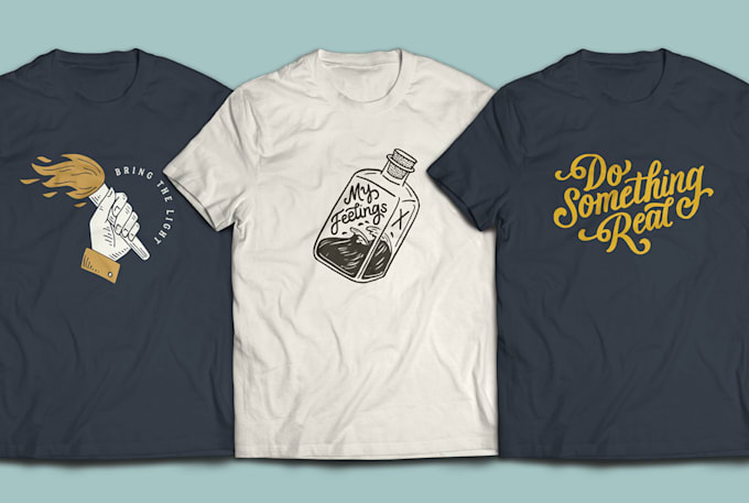 create a unique illustrated merch design
