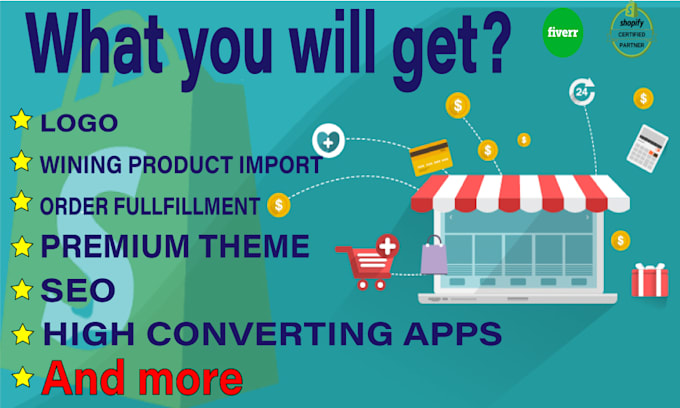 build high converting shopify dropshipping store or shopify website