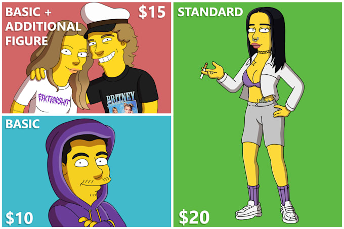 draw you as a yellow cartoon characters