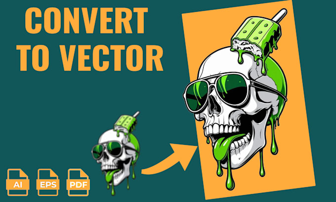 do manual vector tracing, redraw, convert image to vector