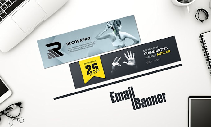 design professional email banner, signature and shopify banner