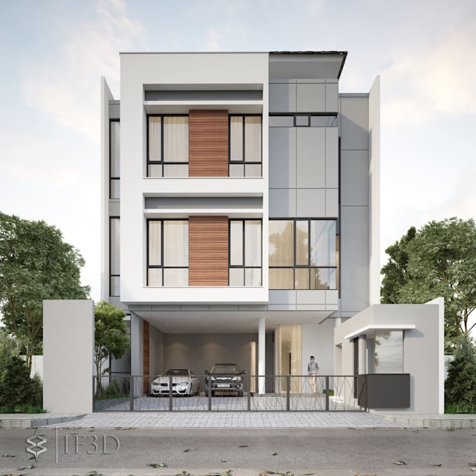 create a realistic 3d exterior renderings