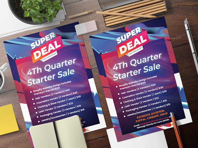 design a high quality professional flyer or poster