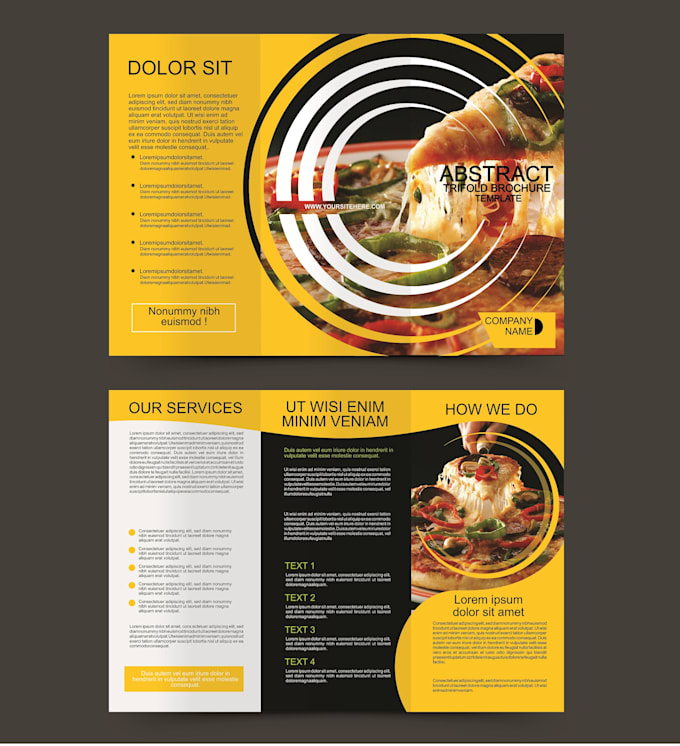design flyer, leaflet, and bi fold or tri fold brochure