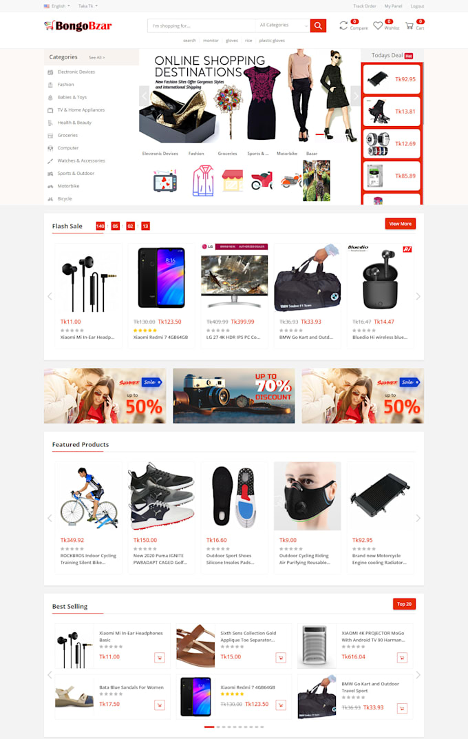do multivendor ecommerce website using laravel