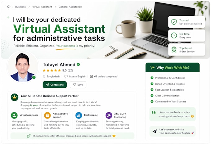 streamline your operations with professional virtual assistant support