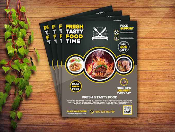 create business, restaurant and event flyer design