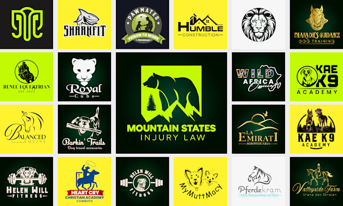 design minimalist custom line luxury animal, pet, dog, bird, and horse logo