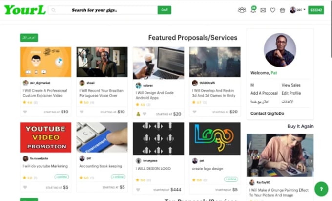 make a freelancing marketplace website like fiverr for you