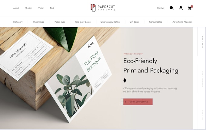 design and develop an ecommerce website