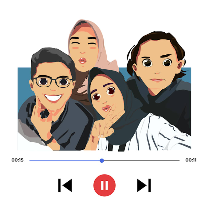 vector cartoon caricature from photo